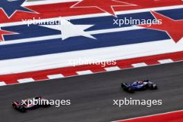 Yuki Tsunoda (JPN) RB VCARB 01 leads Nico Hulkenberg (GER) Haas VF-24. 19.10.2024. Formula 1 World Championship, Rd 19, United States Grand Prix, Austin, Texas, USA, Sprint and Qualifying Day.