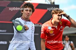 Andrea Kimi Antonelli (ITA) Mercedes AMG F1 Junior Driver and Oliver Bearman (GBR) Ferrari Reserve Driver. 19.10.2024. Formula 1 World Championship, Rd 19, United States Grand Prix, Austin, Texas, USA, Sprint and Qualifying Day.