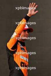 Lando Norris (GBR) McLaren celebrates his pole position in qualifying parc ferme. 19.10.2024. Formula 1 World Championship, Rd 19, United States Grand Prix, Austin, Texas, USA, Sprint and Qualifying Day.