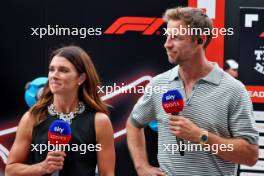 (L to R): Danica Patrick (USA) Sky Sports F1 Presenter and Jenson Button (GBR) Sky Sports F1 Presenter / Williams Racing Senior Advisor. 19.10.2024. Formula 1 World Championship, Rd 19, United States Grand Prix, Austin, Texas, USA, Sprint and Qualifying Day.