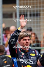 Race winner Max Verstappen (NLD) Red Bull Racing celebrates in Sprint parc ferme. 19.10.2024. Formula 1 World Championship, Rd 19, United States Grand Prix, Austin, Texas, USA, Sprint and Qualifying Day.