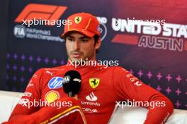 Carlos Sainz Jr (ESP) Ferrari in the post Sprint FIA Press Conference. 19.10.2024. Formula 1 World Championship, Rd 19, United States Grand Prix, Austin, Texas, USA, Sprint and Qualifying Day.