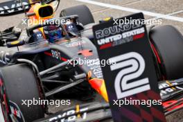 Second placed Max Verstappen (NLD) Red Bull Racing RB20 in qualifying parc ferme. 19.10.2024. Formula 1 World Championship, Rd 19, United States Grand Prix, Austin, Texas, USA, Sprint and Qualifying Day.