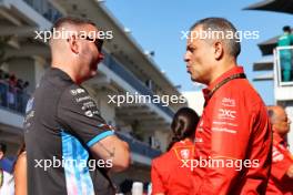 (L to R): Julian Rouse (GBR) Alpine F1 Team Sporting Director with Diego Ioverno (ITA) Ferrari Sporting Director. 20.10.2024. Formula 1 World Championship, Rd 19, United States Grand Prix, Austin, Texas, USA, Race Day.