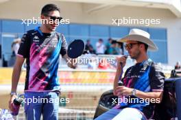 (L to R): Esteban Ocon (FRA) Alpine F1 Team and Pierre Gasly (FRA) Alpine F1 Team on the drivers' parade. 20.10.2024. Formula 1 World Championship, Rd 19, United States Grand Prix, Austin, Texas, USA, Race Day.