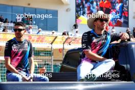 (L to R): Esteban Ocon (FRA) Alpine F1 Team and Pierre Gasly (FRA) Alpine F1 Team on the drivers' parade. 20.10.2024. Formula 1 World Championship, Rd 19, United States Grand Prix, Austin, Texas, USA, Race Day.