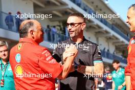 (L to R): Frederic Vasseur (FRA) Ferrari Team Principal with Julian Rouse (GBR) Alpine F1 Team Sporting Director and Diego Ioverno (ITA) Ferrari Sporting Director. 20.10.2024. Formula 1 World Championship, Rd 19, United States Grand Prix, Austin, Texas, USA, Race Day.