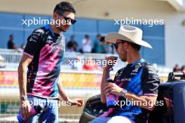 (L to R): Esteban Ocon (FRA) Alpine F1 Team and Pierre Gasly (FRA) Alpine F1 Team on the drivers' parade. 20.10.2024. Formula 1 World Championship, Rd 19, United States Grand Prix, Austin, Texas, USA, Race Day.