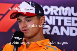 Lando Norris (GBR) McLaren in the FIA Press Conference. 17.10.2024. Formula 1 World Championship, Rd 19, United States Grand Prix, Austin, Texas, USA, Preparation Day.