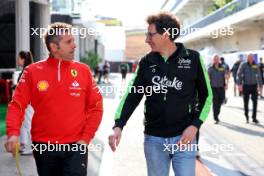 Mattia Binotto (ITA) Sauber Motorsport Chief Operating and Chief Technical Officer (Right). 17.10.2024. Formula 1 World Championship, Rd 19, United States Grand Prix, Austin, Texas, USA, Preparation Day.