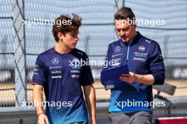 Franco Colapinto (ARG) Williams Racing walks the circuit with Gaetan Jego, Williams Racing Race Engineer. 17.10.2024. Formula 1 World Championship, Rd 19, United States Grand Prix, Austin, Texas, USA, Preparation Day.