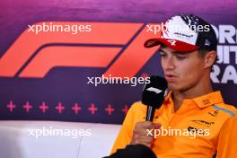 Lando Norris (GBR) McLaren in the FIA Press Conference. 17.10.2024. Formula 1 World Championship, Rd 19, United States Grand Prix, Austin, Texas, USA, Preparation Day.