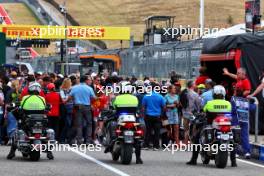 Circuit atmosphere - Police on motorbikes in the pits with fans. 17.10.2024. Formula 1 World Championship, Rd 19, United States Grand Prix, Austin, Texas, USA, Preparation Day.