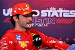 Carlos Sainz Jr (ESP) Ferrari in the FIA Press Conference. 17.10.2024. Formula 1 World Championship, Rd 19, United States Grand Prix, Austin, Texas, USA, Preparation Day.