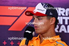 Lando Norris (GBR) McLaren in the FIA Press Conference. 17.10.2024. Formula 1 World Championship, Rd 19, United States Grand Prix, Austin, Texas, USA, Preparation Day.