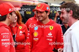 Paul Mescal (IRE) Actor with Carlos Sainz Jr (ESP) Ferrari and Charles Leclerc (MON) Ferrari. 17.10.2024. Formula 1 World Championship, Rd 19, United States Grand Prix, Austin, Texas, USA, Preparation Day.