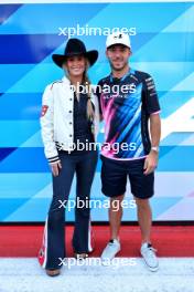 Pierre Gasly (FRA) Alpine F1 Team with Lainey Wilson (USA) Singer.  17.10.2024. Formula 1 World Championship, Rd 19, United States Grand Prix, Austin, Texas, USA, Preparation Day.