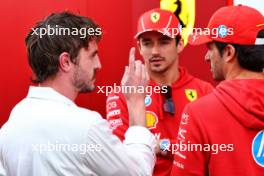 Paul Mescal (IRE) Actor with Carlos Sainz Jr (ESP) Ferrari and Charles Leclerc (MON) Ferrari. 17.10.2024. Formula 1 World Championship, Rd 19, United States Grand Prix, Austin, Texas, USA, Preparation Day.