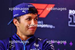 Alexander Albon (THA) Williams Racing in the FIA Press Conference. 17.10.2024. Formula 1 World Championship, Rd 19, United States Grand Prix, Austin, Texas, USA, Preparation Day.