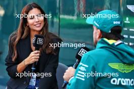 (L to R): Melissa Jimenez Dionisio (ESP) DAZN F1 TV Presenter with Fernando Alonso (ESP) Aston Martin F1 Team. 17.10.2024. Formula 1 World Championship, Rd 19, United States Grand Prix, Austin, Texas, USA, Preparation Day.