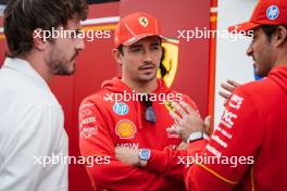 Charles Leclerc (MON) Ferrari and Carlos Sainz Jr (ESP) Ferrari with Paul Mescal (IRE) Actor. 17.10.2024. Formula 1 World Championship, Rd 19, United States Grand Prix, Austin, Texas, USA, Preparation Day.