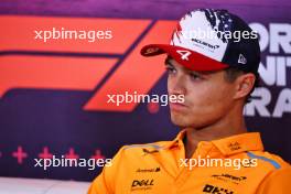 Lando Norris (GBR) McLaren in the FIA Press Conference. 17.10.2024. Formula 1 World Championship, Rd 19, United States Grand Prix, Austin, Texas, USA, Preparation Day.