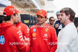 Charles Leclerc (MON) Ferrari and Carlos Sainz Jr (ESP) Ferrari with Paul Mescal (IRE) Actor. 17.10.2024. Formula 1 World Championship, Rd 19, United States Grand Prix, Austin, Texas, USA, Preparation Day.