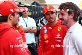 Paul Mescal (IRE) Actor with Carlos Sainz Jr (ESP) Ferrari and Charles Leclerc (MON) Ferrari. 17.10.2024. Formula 1 World Championship, Rd 19, United States Grand Prix, Austin, Texas, USA, Preparation Day.