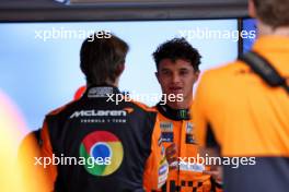 Lando Norris (GBR) McLaren with team mate Oscar Piastri (AUS) McLaren. 17.10.2024. Formula 1 World Championship, Rd 19, United States Grand Prix, Austin, Texas, USA, Preparation Day.