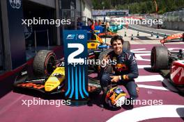 Josep Maria Marti (ESP) Campos Racing celebrates his second position in parc ferme. 29.06.2024. FIA Formula 2 Championship, Rd 7, Sprint Race, Spielberg, Austria, Saturday.