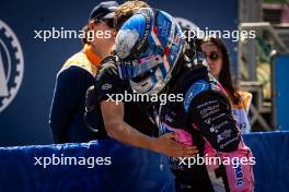 Victor Martins (FRA) ART Grand Prix celebrates his second position in parc ferme. 15.09.2024. FIA Formula 2 Championship, Rd 12, Feature Race, Baku, Azerbaijan, Sunday.