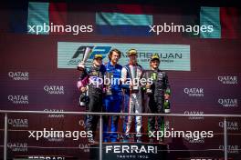 The podium (L to R): Victor Martins (FRA) ART Grand Prix, second; Richard Verschoor (NED) Trident, race winner; Andrea Kimi Antonelli (ITA) Prema Racing, third. 15.09.2024. FIA Formula 2 Championship, Rd 12, Feature Race, Baku, Azerbaijan, Sunday.