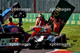 Oliver Bearman (GBR) Prema Racing and Josep Maria Marti (ESP) Campos Racing crashed out at the start of the race. 28.07.2024. Formula 2 Championship, Rd 10, Feature Race, Spa-Francorchamps, Belgium, Sunday.