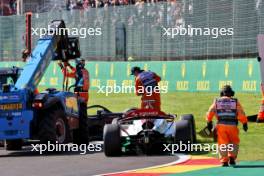 Oliver Bearman (GBR) Prema Racing and Josep Maria Marti (ESP) Campos Racing crash at the start of the race. 28.07.2024. Formula 2 Championship, Rd 10, Feature Race, Spa-Francorchamps, Belgium, Sunday.