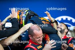 Race winner Isack Hadjar (FRA) Campos Racing celebrates in parc ferme. 28.07.2024. Formula 2 Championship, Rd 10, Feature Race, Spa-Francorchamps, Belgium, Sunday.