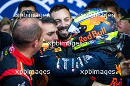 Race winner Isack Hadjar (FRA) Campos Racing celebrates in parc ferme. 28.07.2024. Formula 2 Championship, Rd 10, Feature Race, Spa-Francorchamps, Belgium, Sunday.