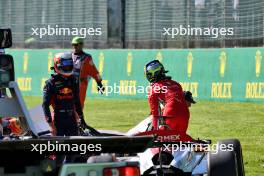 Oliver Bearman (GBR) Prema Racing and Josep Maria Marti (ESP) Campos Racing crash at the start of the race. 28.07.2024. Formula 2 Championship, Rd 10, Feature Race, Spa-Francorchamps, Belgium, Sunday.