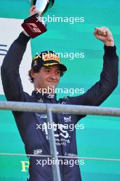 Jak Crawford (USA) Dams celebrates his third position on the podium. 28.07.2024. Formula 2 Championship, Rd 10, Feature Race, Spa-Francorchamps, Belgium, Sunday.