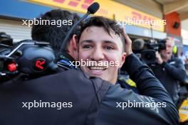 Race winner Isack Hadjar (FRA) Campos Racing celebrates in parc ferme. 28.07.2024. Formula 2 Championship, Rd 10, Feature Race, Spa-Francorchamps, Belgium, Sunday.