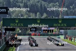 Paul Aron (EST) Hitech Pule-Eight on the grid before the formation lap. 28.07.2024. Formula 2 Championship, Rd 10, Feature Race, Spa-Francorchamps, Belgium, Sunday.