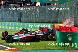 Oliver Bearman (GBR) Prema Racing and Josep Maria Marti (ESP) Campos Racing crashed out at the start of the race. 28.07.2024. Formula 2 Championship, Rd 10, Feature Race, Spa-Francorchamps, Belgium, Sunday.