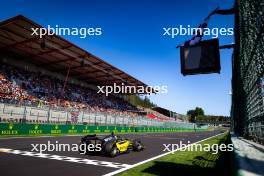 Second placed Gabriel Bortoleto (BRA) Invicta Racing takes the chequered flag at the end of the race. 28.07.2024. Formula 2 Championship, Rd 10, Feature Race, Spa-Francorchamps, Belgium, Sunday.