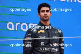 Third placed Juan Manuel Correa (USA) Dams on the podium. 22.06.2024. FIA Formula 2 Championship, Rd 6, Sprint Race, Barcelona, Spain, Saturday.