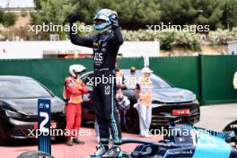 Race winner Jak Crawford (USA) Dams celebrates in parc ferme. 23.06.2024. FIA Formula 2 Championship, Rd 6, Feature Race, Barcelona, Spain, Sunday.