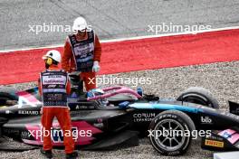 Victor Martins (FRA) ART Grand Prix crashed at the start of the race. 23.06.2024. FIA Formula 2 Championship, Rd 6, Feature Race, Barcelona, Spain, Sunday.