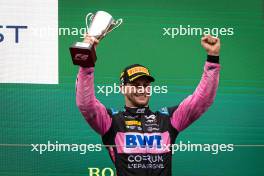 Victor Martins (FRA) ART Grand Prix celebrates his third position on the podium. 20.07.2024. FIA Formula 2 Championship, Rd 9, Budapest, Hungary, Sprint Race, Saturday.