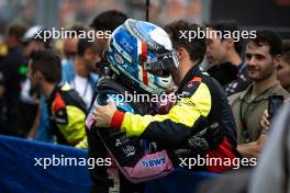 Victor Martins (FRA) ART Grand Prix celebrates his third position in parc ferme. 20.07.2024. FIA Formula 2 Championship, Rd 9, Budapest, Hungary, Sprint Race, Saturday.