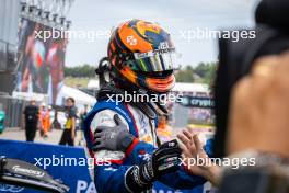 Richard Verschoor (NED) Trident celebrates his third position in parc ferme. 21.07.2024. FIA Formula 2 Championship, Rd 9, Budapest, Hungary, Feature Race, Sunday.