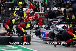 Victor Martins (FRA) ART Grand Prix makes a pit stop. 21.07.2024. FIA Formula 2 Championship, Rd 9, Budapest, Hungary, Feature Race, Sunday.