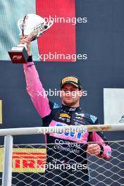 Victor Martins (FRA) ART Grand Prix celebrates his second position on the podium. 31.08.2024. Formula 2 Championship, Rd 11, Sprint Race, Monza, Italy, Saturday.